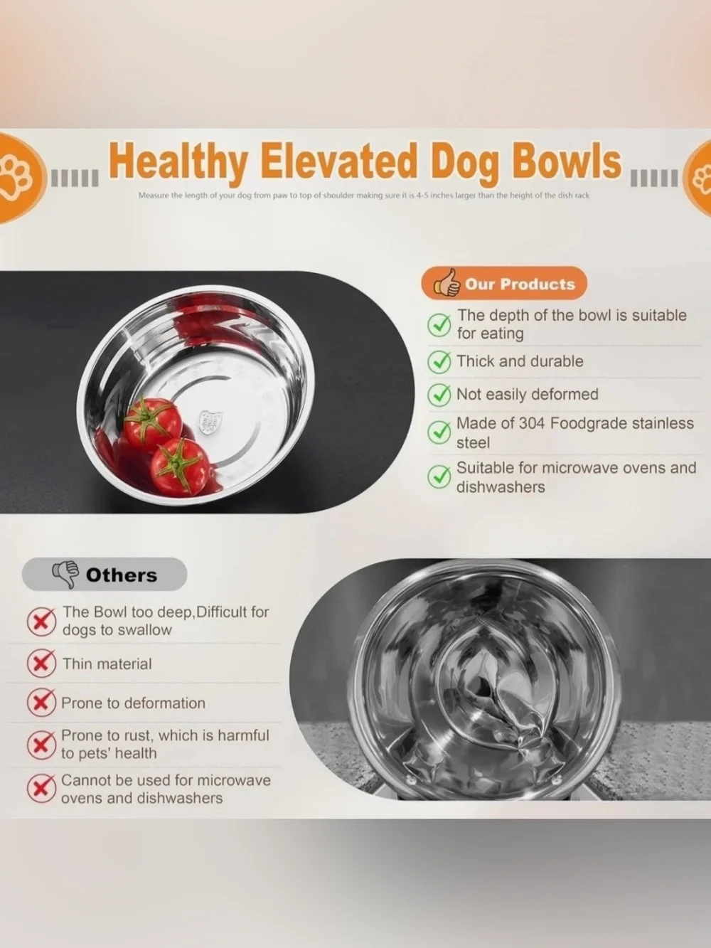 Piskyet Extra Large Elevated Dog Bowls Metal Raised Dog Bowl Stand 2 XLarge bowl